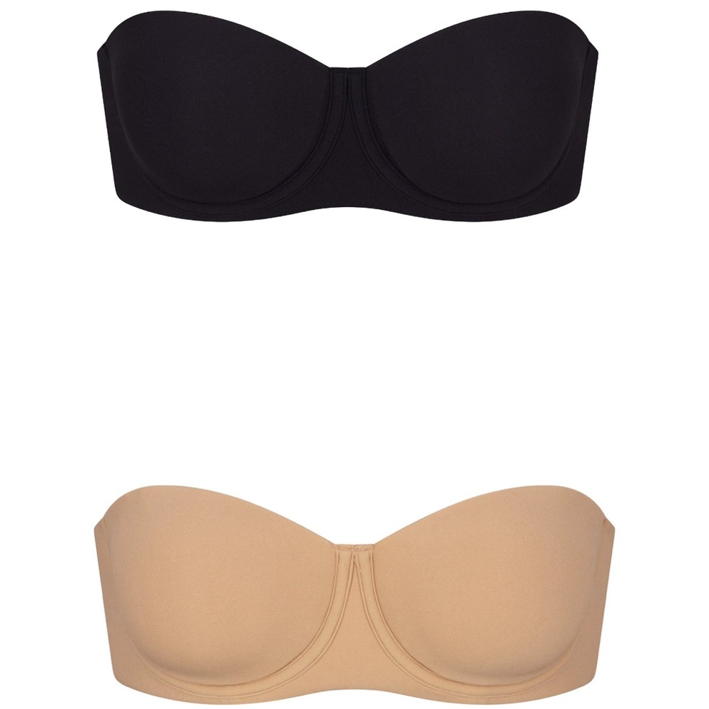 NWT SKIMS 2 BRAs STRAPLESS 32C